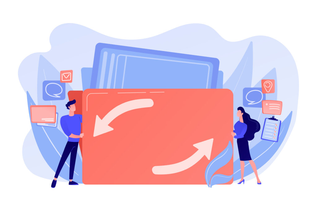 Job sharing concept vector illustration